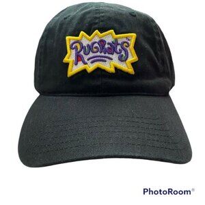 Rugrats Black Adjustable Strap Dad Hat Nickelodeon OSFM Concept One NWT